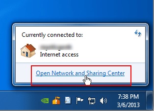 اشتراک گذاری اینترنت لپ تاپ از طریق Network & Sharing Centre
