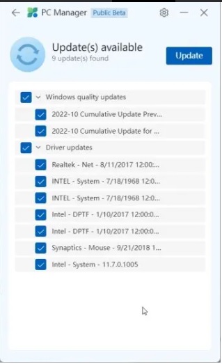 بهینه ساز Microsoft PC Manager ویندوز