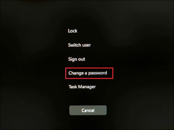 تغییر رمز لپ تاپ ویندوز 11 با کمک کلیدهای CTRL+ALT+DEL