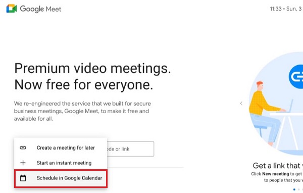 برگزاری جلسه در گوگل میت