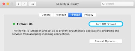 فعال بودن فایروال علت مشکل نصب نشدن برنامه در Mac OS