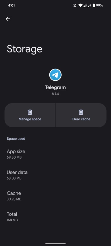 رفع مشکل ورود به تلگرام با پاک کردن کش