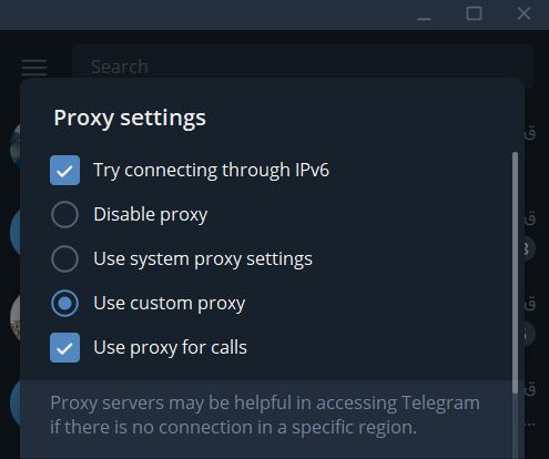 Use Proxy for Calls