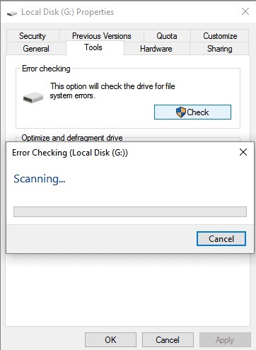 رفع ارور Windows Detected a Hard Disk Problem ویندوز 11 با کمک Disk Error Checking Tool