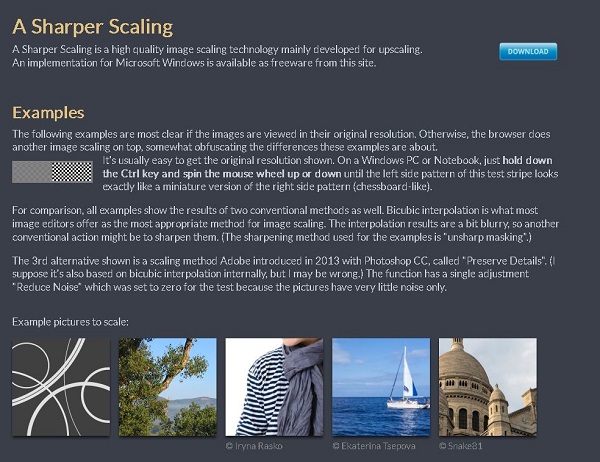AI Sharpener Scaling بهینه ساز عکس برای ویندوز