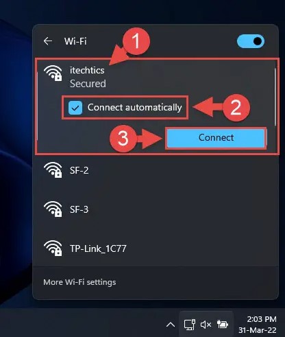 وصل شدن به وای فای در ویندوز 11