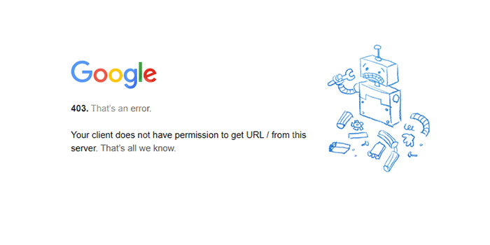 ۴ روش حل ارور Your client does not have permission to get URL گوگل