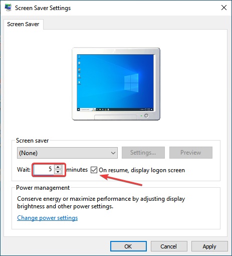 کلید میانبر قفل ویندوز 10 با پیکربندی مجدد تنظیمات Screen Saver