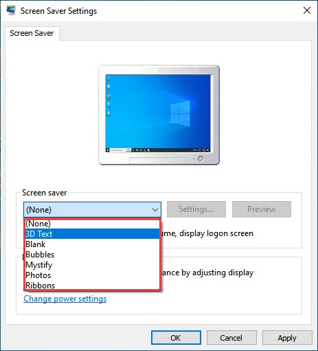 کلید میانبر قفل ویندوز 10 با پیکربندی مجدد تنظیمات Screen Saver